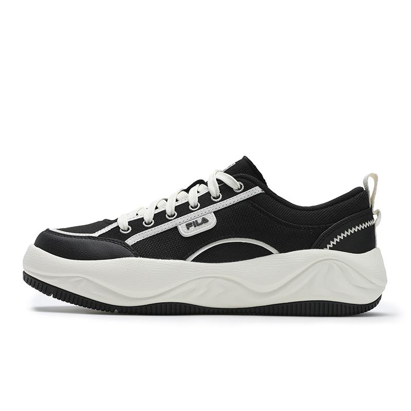FILA Cookies Retro Series Durable Breathable Lightweight Low-Top Canvas Shoes Men sneaker Black White F12M522301FBG