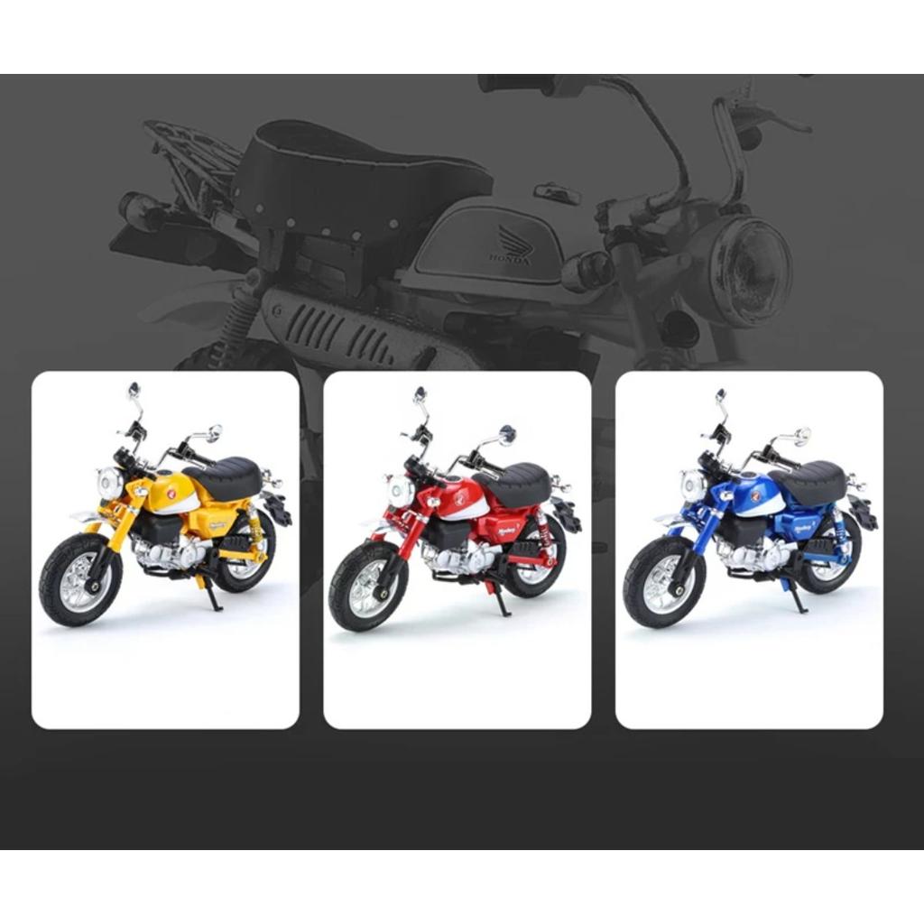 1/12 Honda Monkey 125 Alloy Sports Motorcycle Model Diecast Street Racing Motorcycle Model Simulation Sound Light Kids Toys Gift