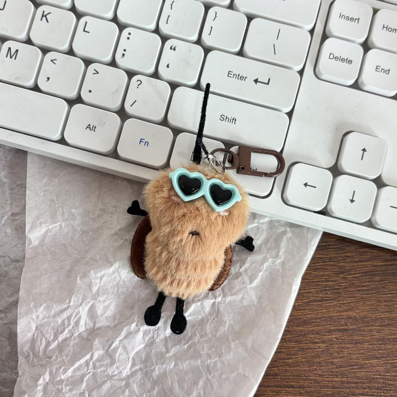 Creatividad Dibujos Animados Cucaracha Muñeca Peluche Llavero Divertida Cucaracha Muñeco Relleno Peluche Juguete Colgante Mochila Decoración Accesorios