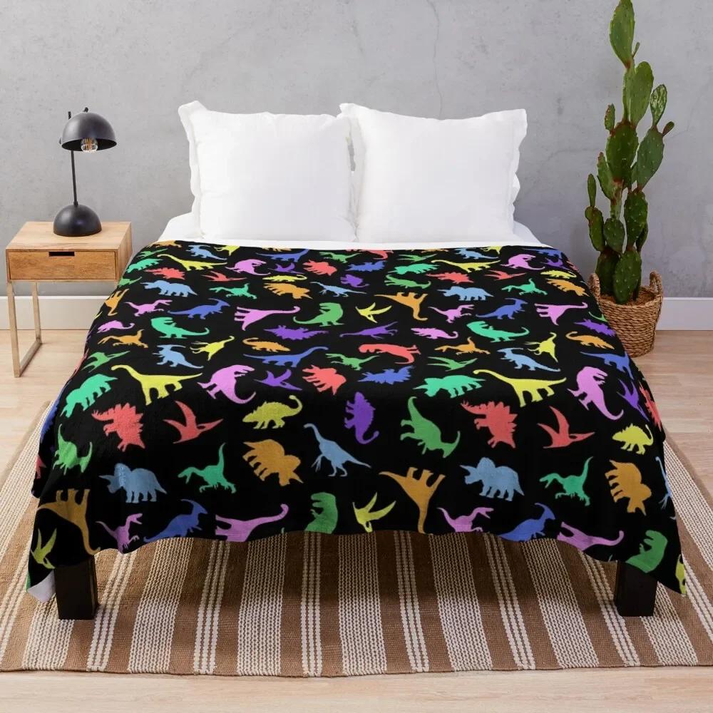 Manta de Jantar Desenho Animado Dinossauro Macia Leve Durável Aconchegante Cama Sofá Viagem Acampamento Manta de Pelúcia para Crianças Adolescente Adulto