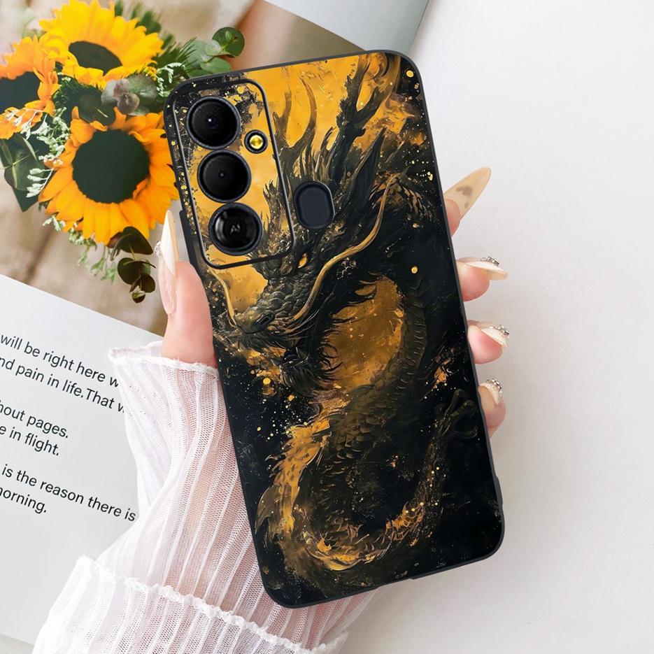 Für Tecno Pop 6 GO Hülle BE6j Niedlicher Löwe Mode Bemalte Abdeckung Weiche TPU Handyhülle Für Tecno Pop 6 Pro BE8 Pop6 GO Rückseite Taschen