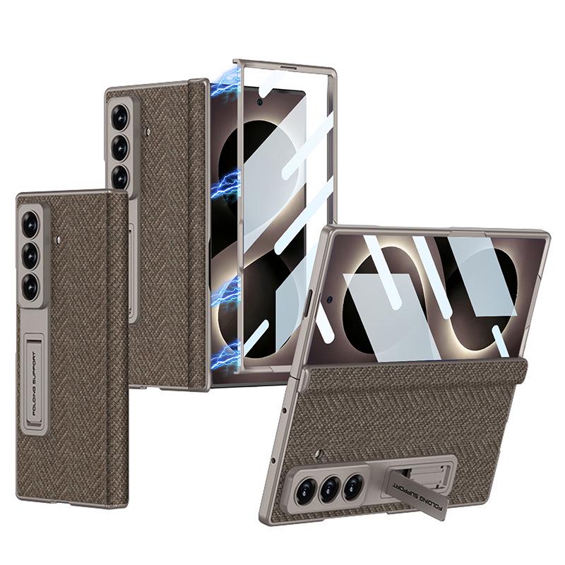 New Samsung Z Fold8 Ultra Leather Folding Phone Case—Stylish, Minimalist Hinge Protection. Douyin-Inspired Design.