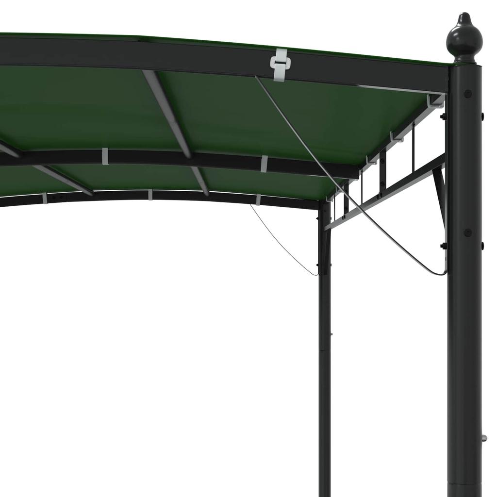 Gazebo 3 X 3 X 2.55 M Green Fabric and Aluminum 180 Gsm