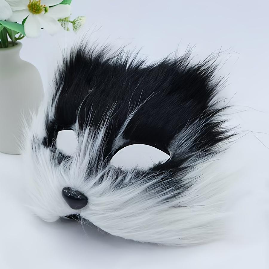 [Fox Face Mask for Cosplay] 1pc Furry Fox Face Mask, Women'S Cosplay Costume Accessory, No Power Required, Plastic, for Masquerade