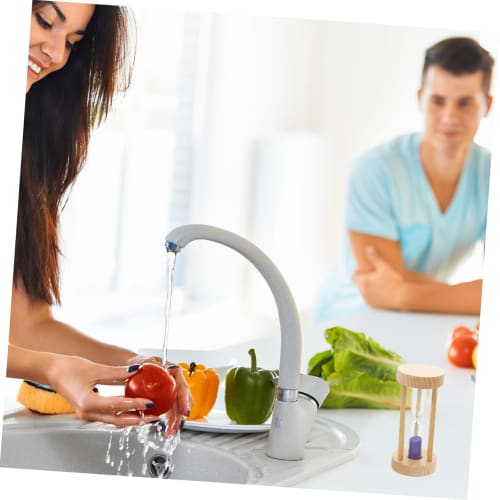 Lurrose Wooden Hourglass, Tabletop Clock, Kitchen Timer, Classroom Hourglass, 3-Minute Sand Timer, Kids Sand Timer, Office Decor, Ornament, Gift, Cook