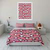 Patriotic Stars Stripes Three-Piece Set  Kid'S And Adults' Bedroom Decor, Exquisite Three-Piece Bedding Set Gift