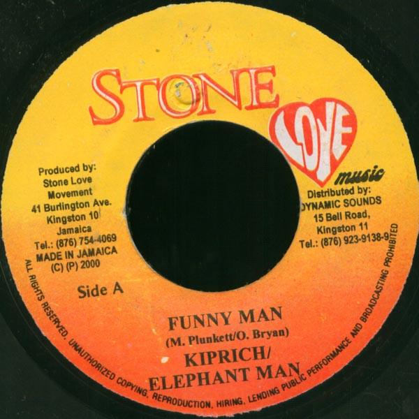 

7inch Record KIPRICH / ELEPHANT MAN - Funny Man NONE Stone Love Musi 2000 Jamaica Reggae, Ska & Dub Used