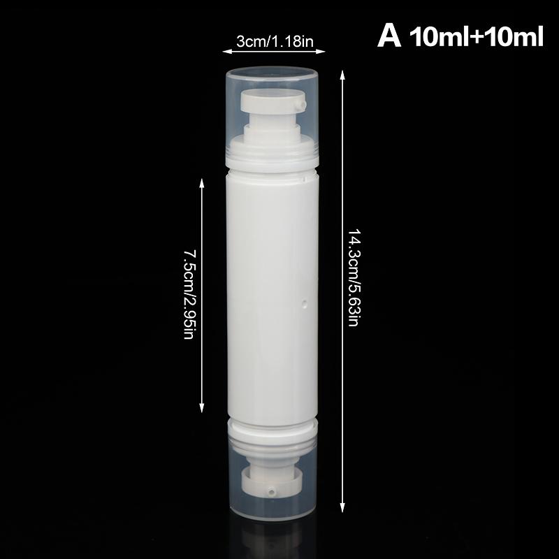 5ml/10ml Double Headed Vacuum Press Type Spray/Lotion Packaging Bottle Refillable Makeup Cosmetics For Cream Gel Container
