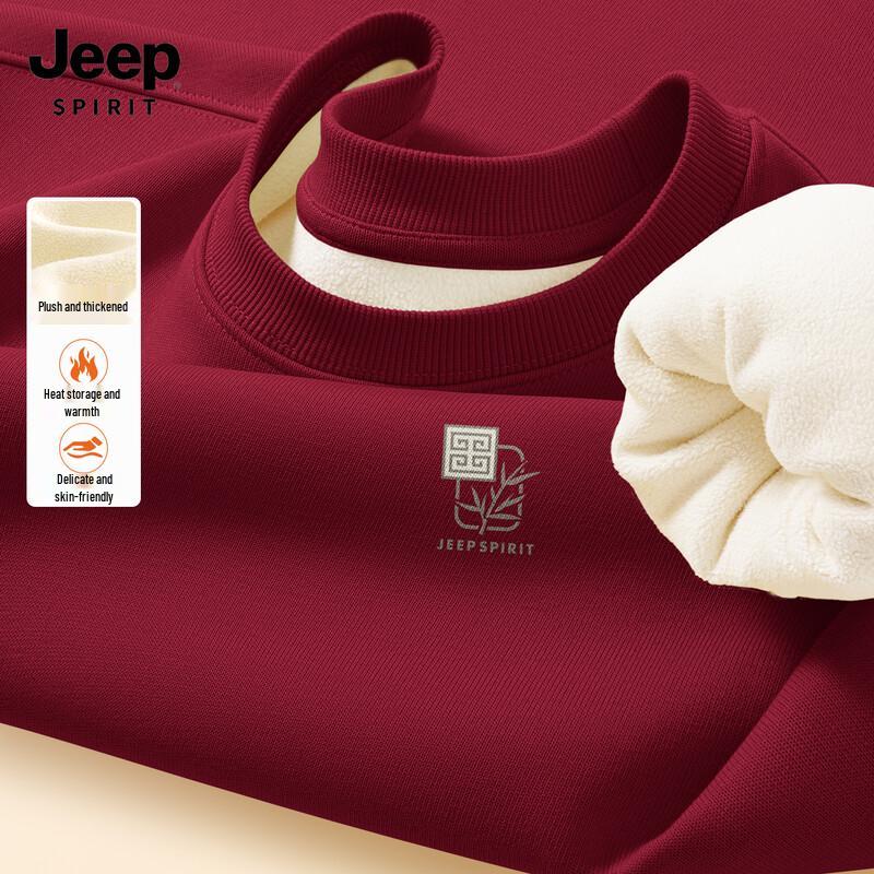 

JEEP SPIRIT Men s Fleece-Lined Round Neck Pullover L (175)