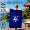 Blue Football Team Beach Towel, Microfiber Beach Towel, Perfect For Pool, Beach, Travel, Home Decor Beach Party Fan Gifts