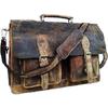 18 tums retro brun bärbar datorväska Office Portfölj Crossbody reseväska för män & kvinnor väska Office laptopväska (vintage brun)