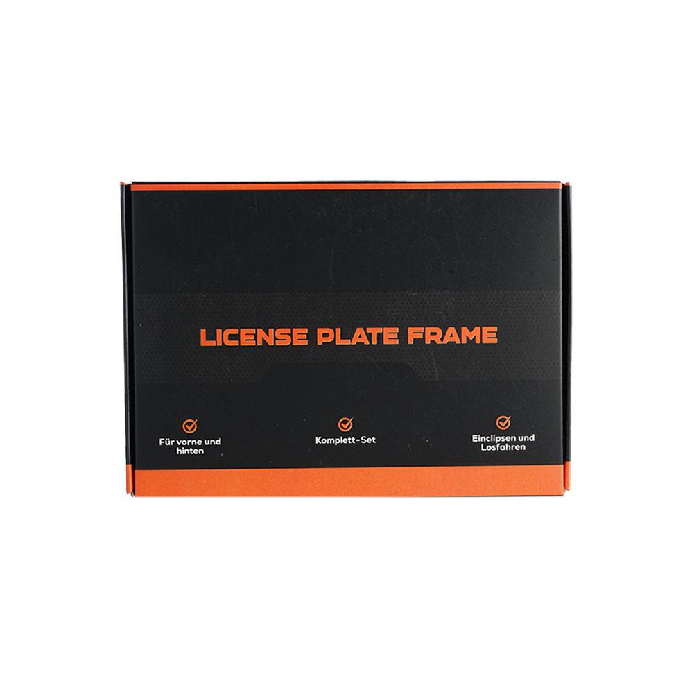 Frameless License Plate Mount - 4PCS Weather-Proof Frameless License Plate Frame For Front And Rear Car Tags