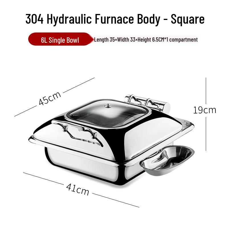 

Electric 304 Stainless Steel Buffet Stove with Hydraulic Transparent Breakfast Stack