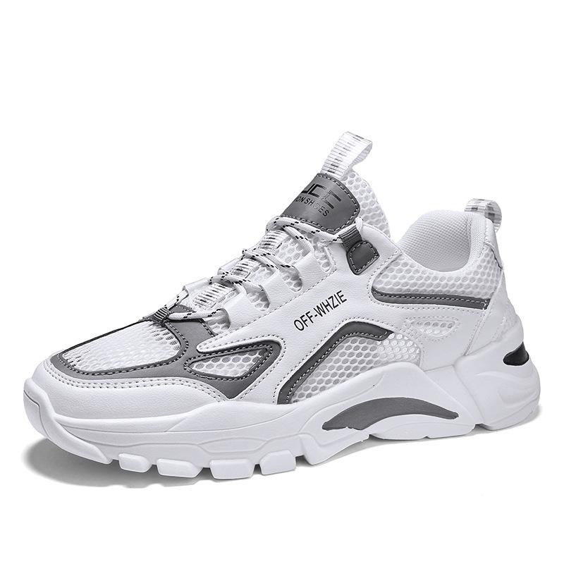 Herren Mesh-Sneaker mit klobiger Sohle, Akzent, Lässige Modeschuhe