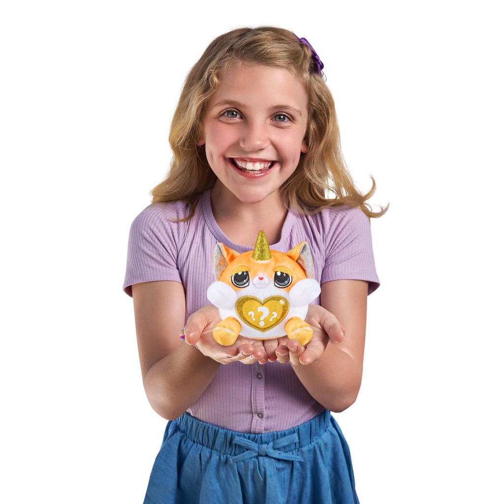 Rainbocorns Kittycorn Surprise Series 1 (Exotic Cat) by ZURU, Collectible Plush Stuffed Animal, Surprise Egg, Sticker Pack, Jelly Slime Poop, Ages 3+