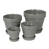 Dulton Botany Pot 5 Gray A flower pot decorated with an embossed logo and earth colors BOTANY 5 Height Diameter 15cm No. 13.8cm G21-0395M/GY