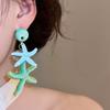Temperament Bohemian Dangle Earrings Shell Starfish Ear Pendant  Vacation