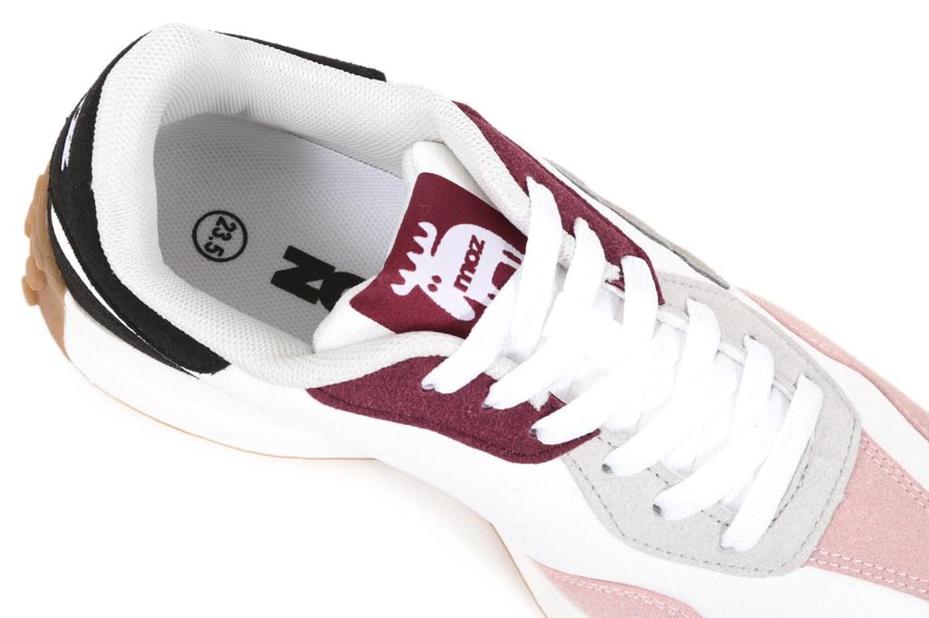 Mozu Light Combination Sports Size Women's Gray/Pink Sneakers, Material, Shoes, 22.5cm