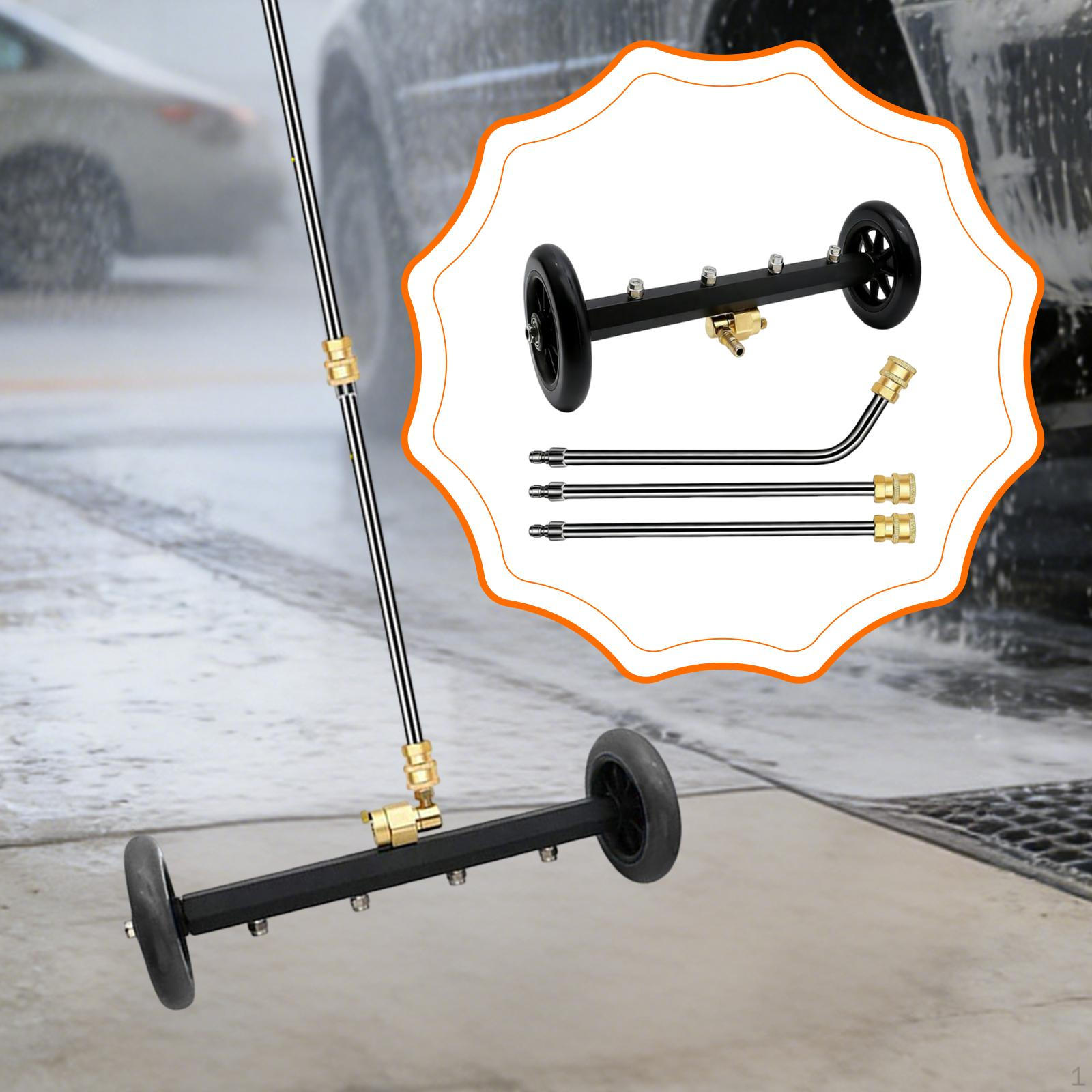 

16-inch Multifunctional Universal High Pressure Washer for Chassis чёрный