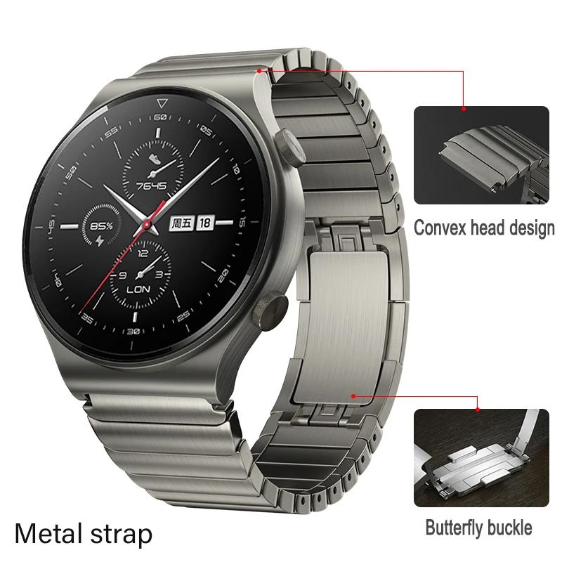 For Huawei Watch GT 46mm Band Metal Bracelet 22mm Strap For Samsung Galaxy Watch 3 45mm Replaceable Watchband Accessory