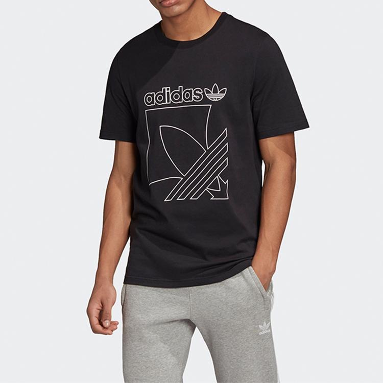 Adidas Originals Trefoil SPRT 3S Tee Men Tops Black GD5837