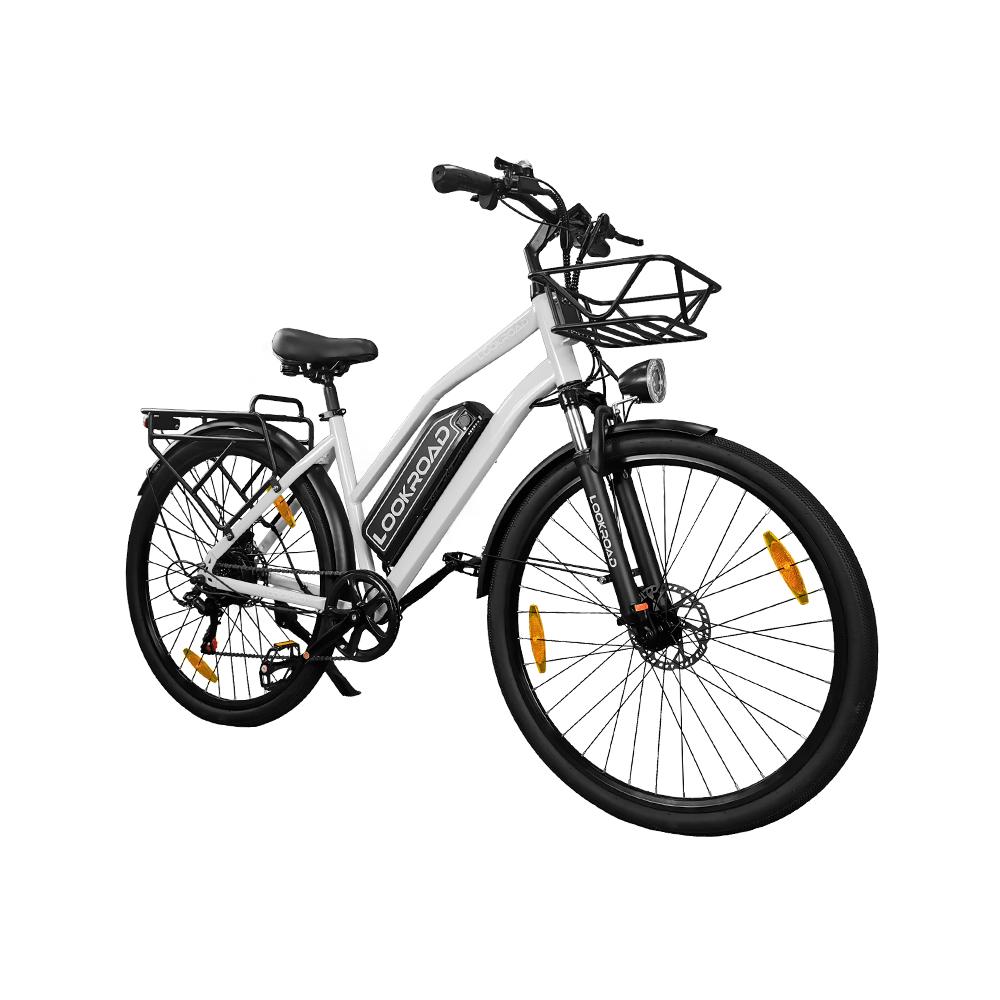 LOOKROAD L28 mini Elektrische Fiets Max. Snelheid 35 km/u, Groot Bereik 120 km, Dubbele Mechanische Schijfremmen, Klimvermogen 25° grijs