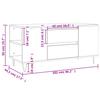 Coffee Table Concrete Grey 102 x 44.5 x 50 cm Particleboard