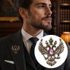 Langlebige Anstecknadel Adler Metall Pin, Doppelkopf Design Revers Anti-Oxidation Starker Verschluss Abzeichen für Mäntel Hemden Taschen Zubehör