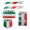 Adesivo 3D in Alluminio per Auto Mappa Italia Italiana Bandiera Nazionale Emblema Griglia Decalcomania Moto