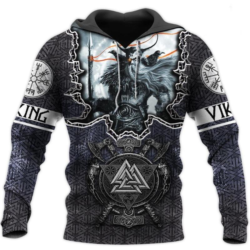 2026 New Hoodie 3d Viking Harajuku Print Pullover Men's Hooded Sweatshirt Oversized Vintage Male Clothing Fall Long Sleeve