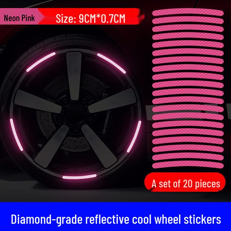Reflective Nighttime Tire Anti-Collision Stickers for Cars & Motorcycles