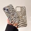 Bling Chromed Silver Gradient Five-pointed Star TPU Phone Case For iPhone 16 Pro Max 17 15 13 14 Plating Silicone Back Cover