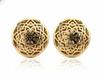 Celebrity 375 9k Gold Stud Earrings Openwork Hoops 8.8mm for Women