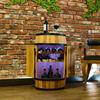 Casier à vin - Creative Cooper - Tonneau en bois - LED multicolore - Fait main - Vintage