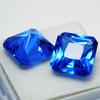 Natural Flawless BLUE Sapphire 18.40 Ct CERTIFIED Loose Gemstone Square Shape