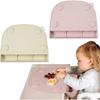 PandaEar 2 Pack Suction Silicone Placemat for Toddlers Kids| Food Grade Toddler Place Mat for Dining Table & Restaurants Baby Eating| Baby Placemat