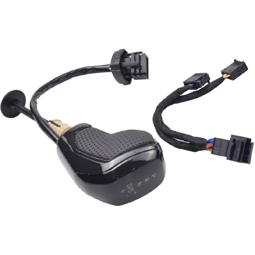 LHD Automatic LED Electronic Shift Knob Black with Holes for Volk-s-wagen Golf 7 Passat B8 Tiguan MK2 Jetta MK5 MK6 Seat (Red-with Holes)