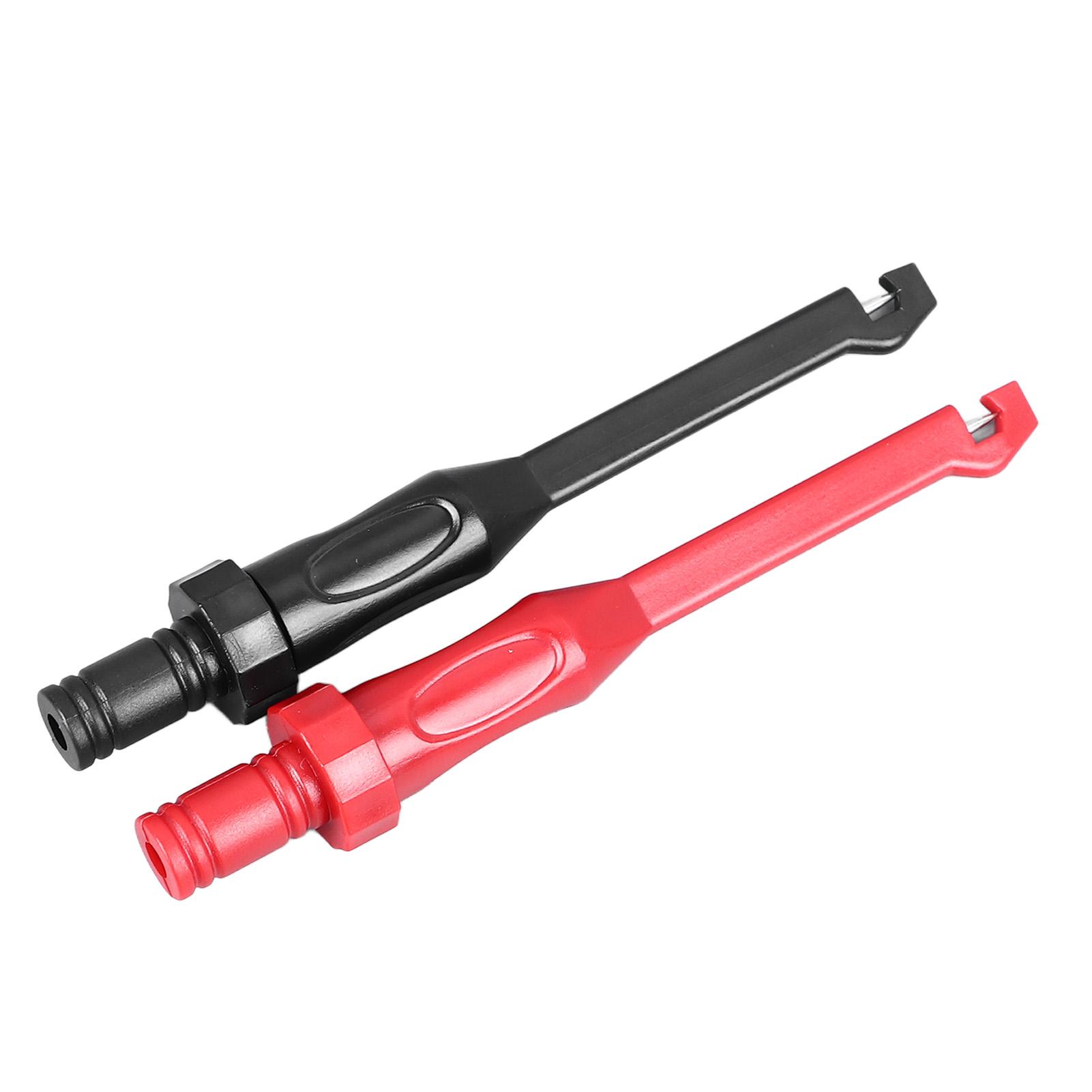 

2 шт. тестовий гачок-кліпса з штекером-бананом 4 мм зонд мультиметр аксесуари чорний червоний для вимірювання та тестування