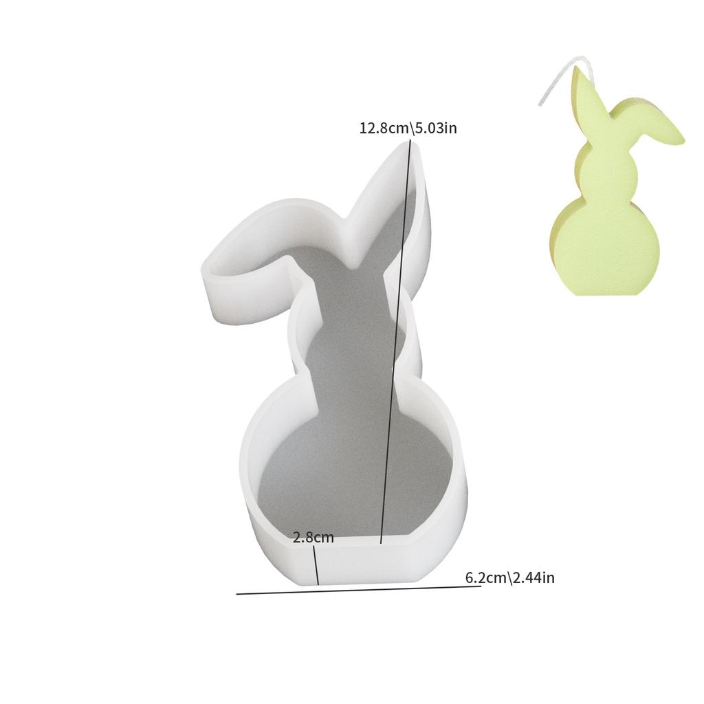 Easter Bunny Silicone Mold Bunny Plaster Ornament Mold Cute Rabbit Aroma Candle Mold Home Decor Easter Handmade Gifts
