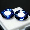 16.00 Carat Natural Sapphire Blue Oval Cut Pair CERTIFIED Loose Gemstone multiQ 00C