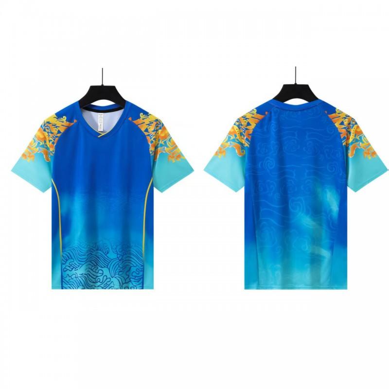 Quick Dry Unisex Badminton T-Shirt Breathable Sportswear Men Women Training Gym Team Sports
