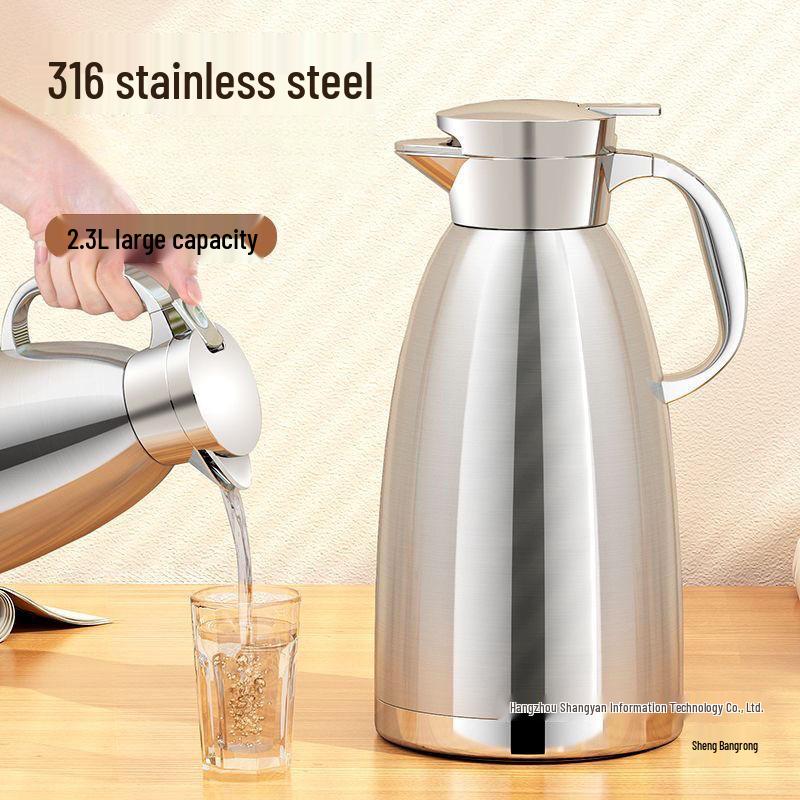 Stainless Steel Thermos Flask for Home, Restaurant, Hotel, and Teahouse - Large Capacity Hot Water Bottle