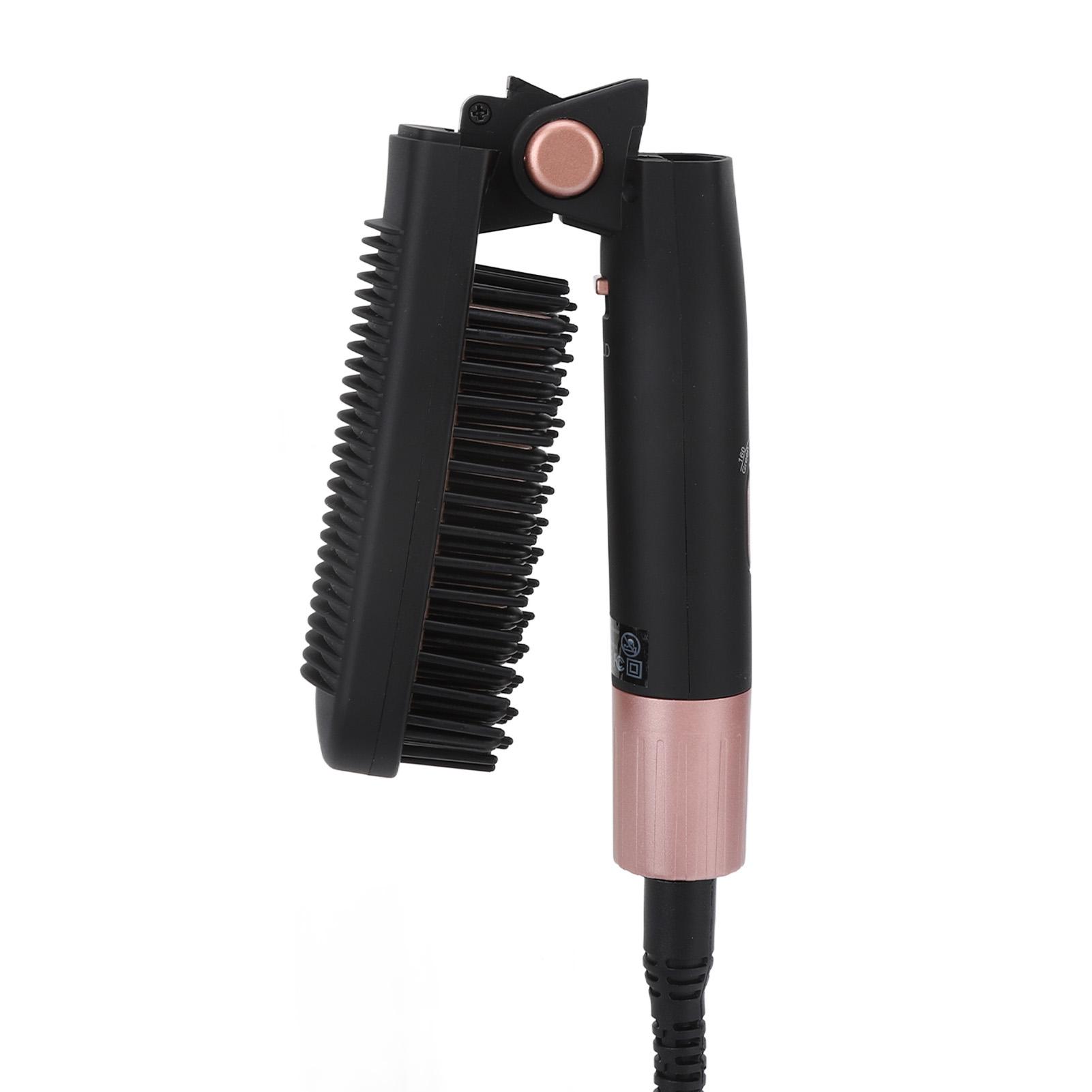 

Расческа-выпрямитель для волос Быстро нагревающаяся щетка-выпрямитель для волос с 3 уровнями регулировки температуры 100-240 В Вилка ЕС