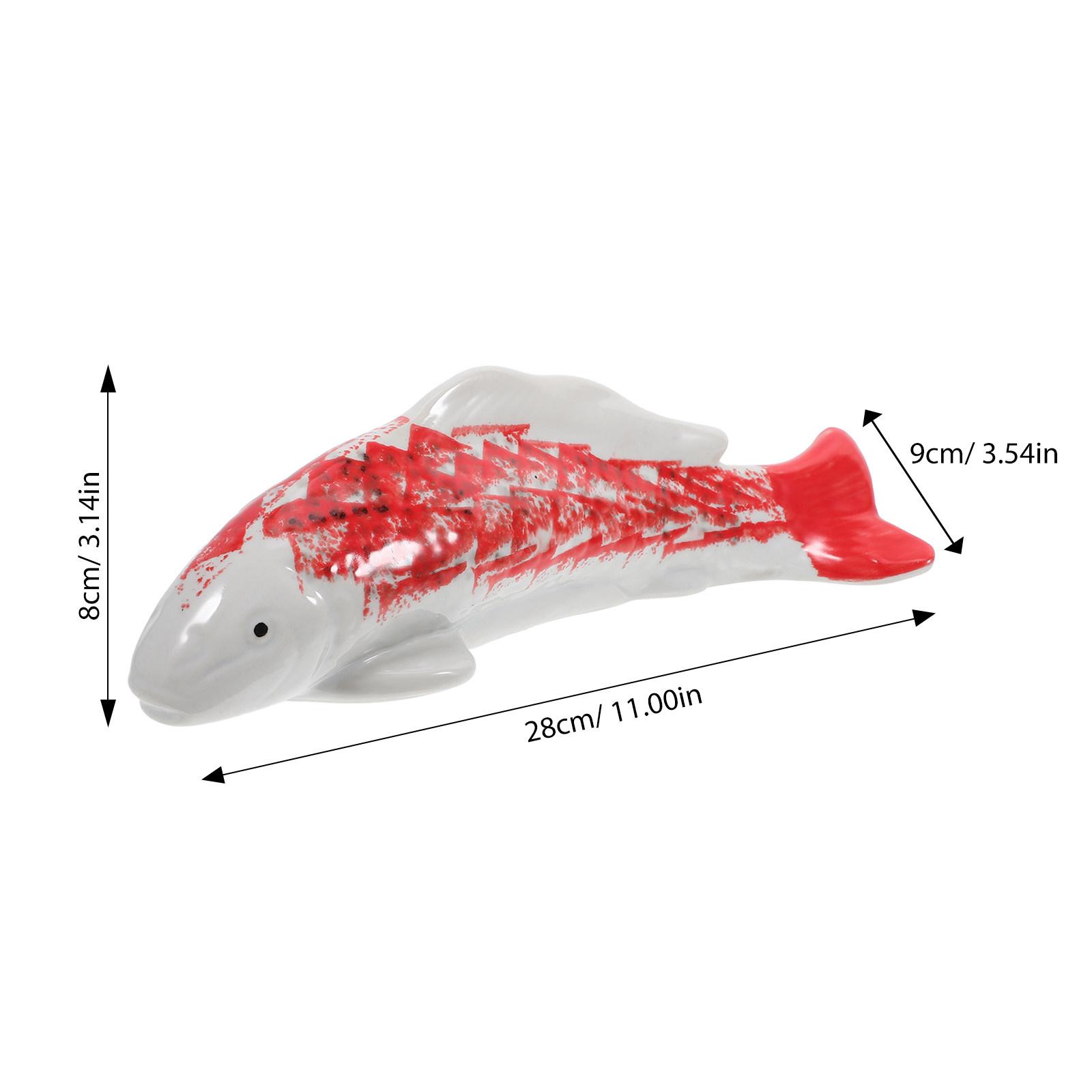 

Ceramic Floating Fish Decoration for Aquarium and Garden Pond Lifelike Adorable Design Handmade Fine Porcelain Artistic Floating 15X6X4.5CM