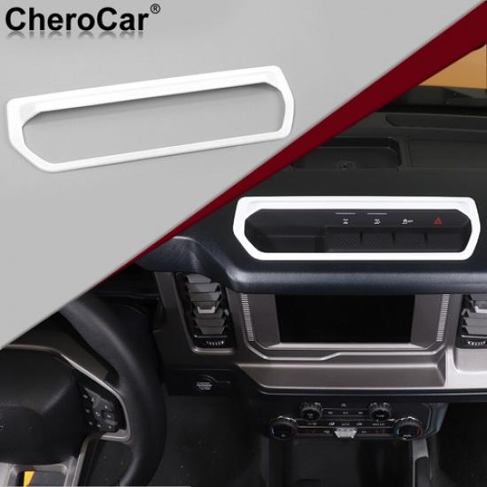 White Dashboard Differential Control Switch Panel Cover For Ford Bronco +