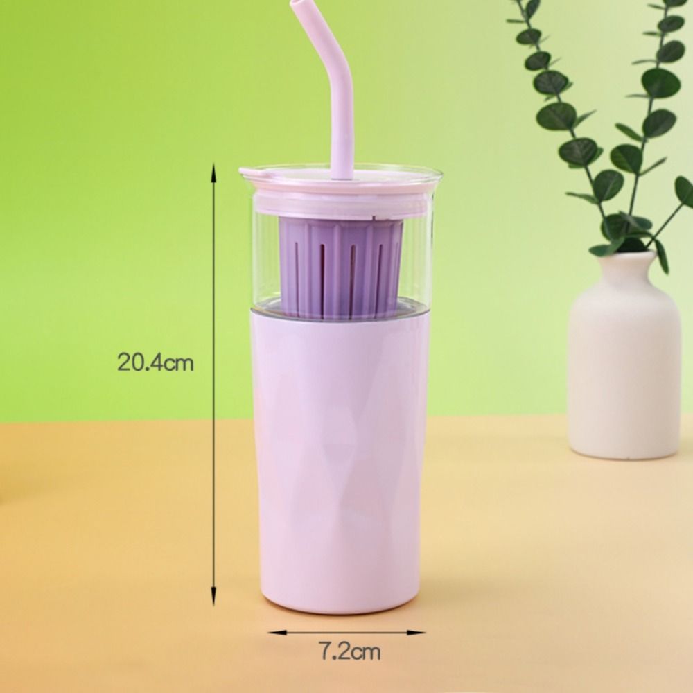 650ML Cooling Storage Glass Large Capacity Thermal Cup Fashion Insulated Cup  Drinkware
