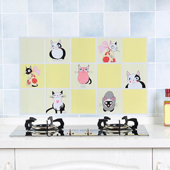 Autocolant de perete din faianță de bucătărie, rezistent la temperaturi ridicate și ulei, rezistent la apă