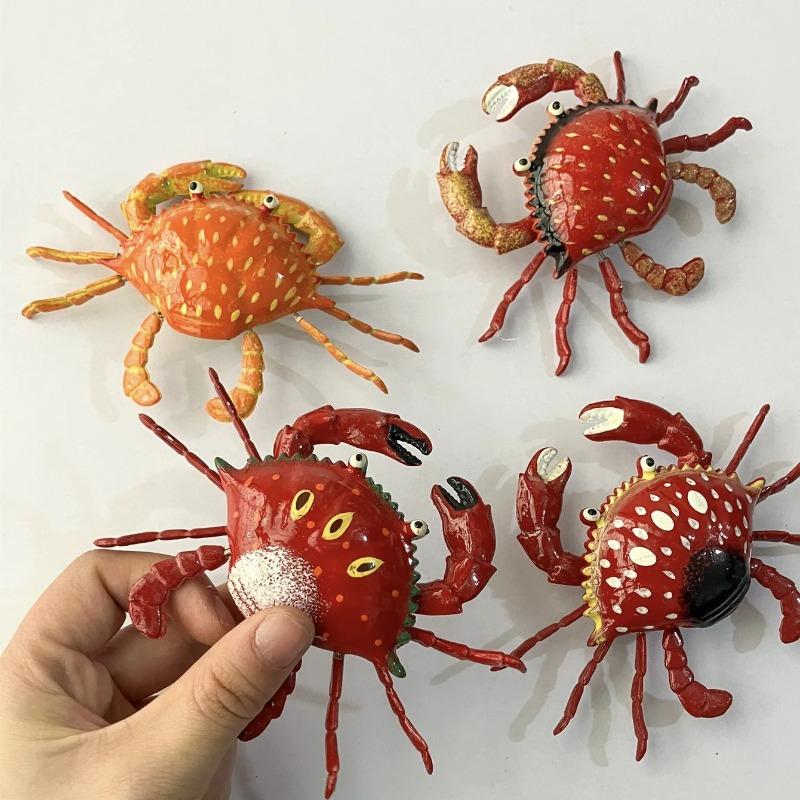 Roztomilé simulační krabí magnetky na lednici 3D magnetky na lednici ve tvaru kraba Dekorační magnety Personalizovaná magnetka na lednici Skříňka na skříňku