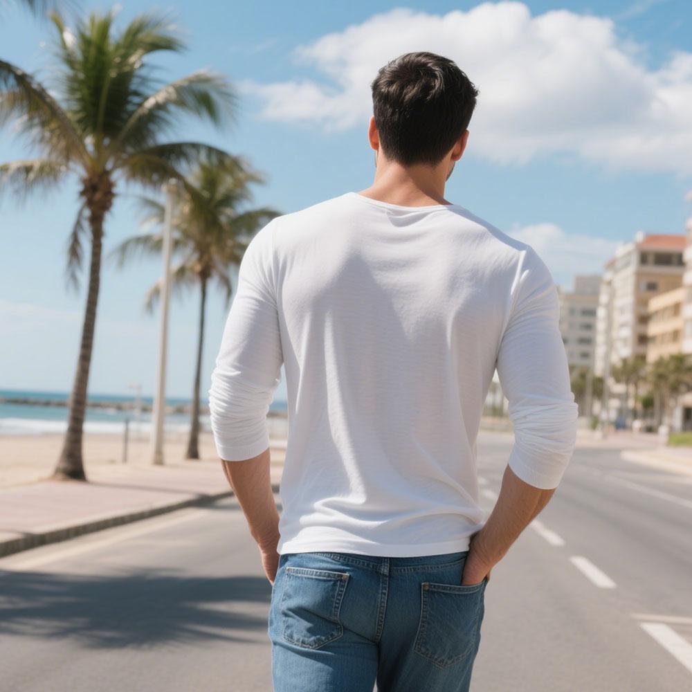 Men's High Quality stretch fabric Long Sleeve V-Neck T-Shirts Sweatshirts Sports Casual Tight Skinny Tops Blouse For Men Streetwear Underwear