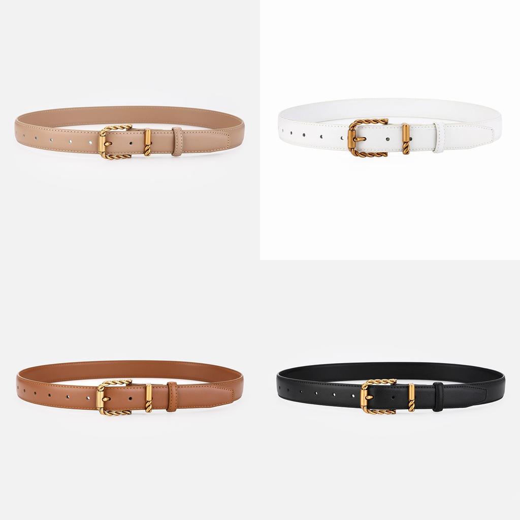 Womens Fashion Leather Belt With Alloy Pin Buckle For Jeans And Dress Attire